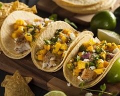 Recette tacos cabillaud, mangue et feta