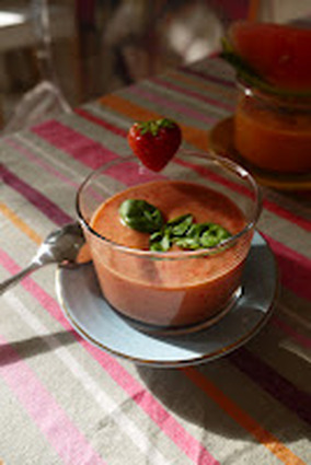 Recette de mon gazpacho aux fraises