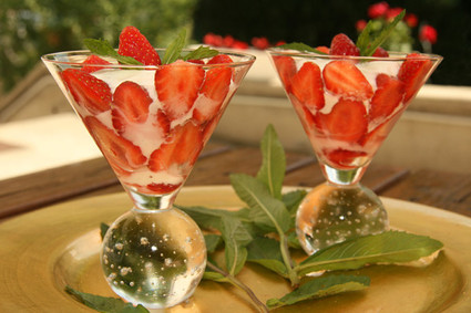 Recette de fraises au mascarpone en coupe
