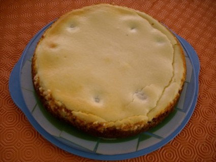 Recette de cheesecake au chocolat blanc sur lit de poires