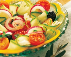 Recette salade grecque au concombre et à la tomate de france