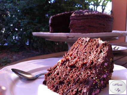Recette layer cake au chocolat et caramel (gâteau)
