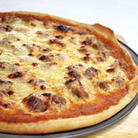 Pizza polpettines et mozzarella pour 2 personnes