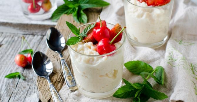 Recette de riz au lait léger en verrine