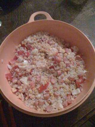 Recette de salade de riz méli-mélo
