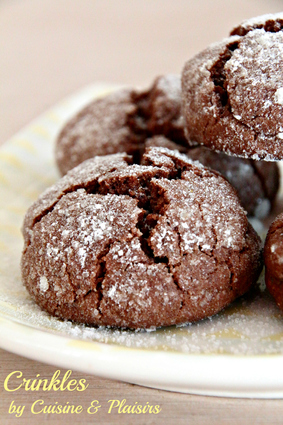 Recette de biscuits crinkles au chocolat
