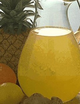Punch à l'ananas et aux oranges pour 8 personnes