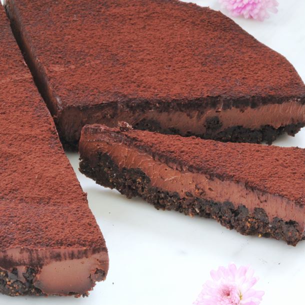 Recette tarte crousti-crémeuse au chocolat noir