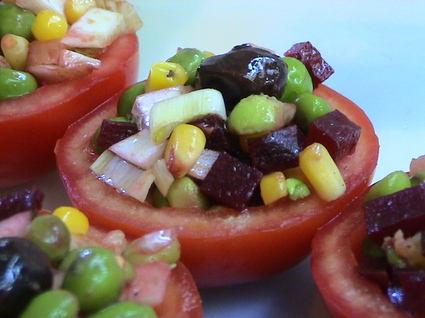 Recette de tomates farcies aux petits légumes