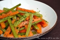 Recette de carottes et céleri glacés au persil