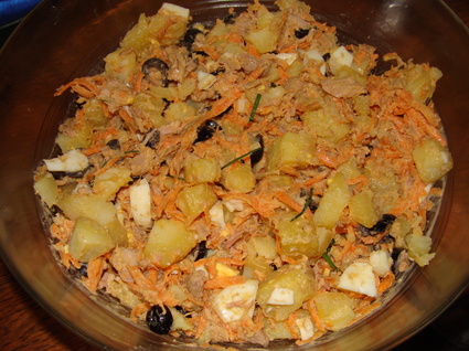 Recette de salade du pêcheur, thon, pommes de terre