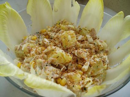 Recette de salade endives-pommes de terre et thon