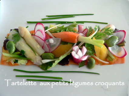 Recette de tartelette fine de petits légumes croquants