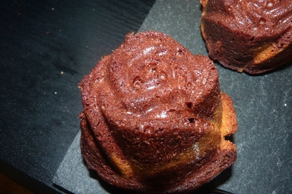 Recette de mini cake marbré chocolat-vanille