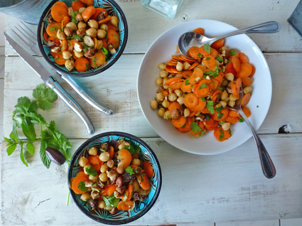 Recette de salade croquante de carottes et pois chiches