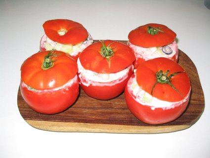 Recette de tomates farcies au concombre