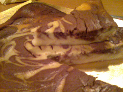 Recette de gâteau au fromage blanc marbré chocolat
