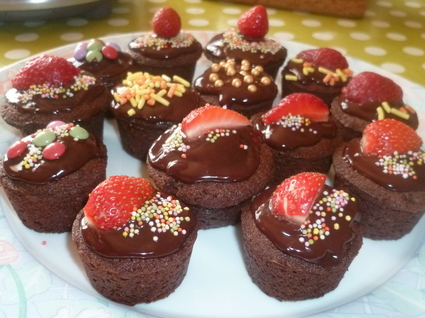Recette de cupcake choco-fraise