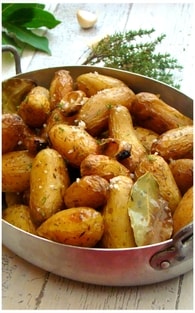 Pommes de terre grenailles aux herbes aromatiques et sel de ...