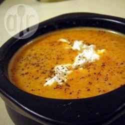Recette soupe aux poivrons rouges et au fromage de brebis ...