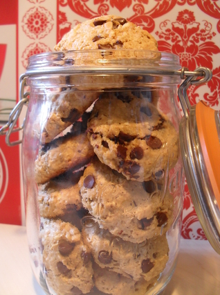 Recette de cookies au beurre de cacahuètes, avoine et chocolat