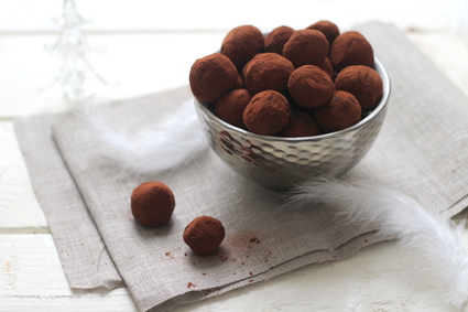 Recette de les véritables truffes au chocolat de noël