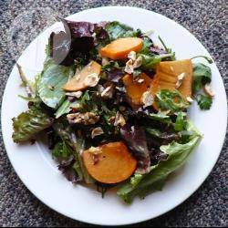 Recette salade de kaki et noisettes – toutes les recettes allrecipes