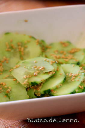 Recette de salade de concombre au wasabi et sésame