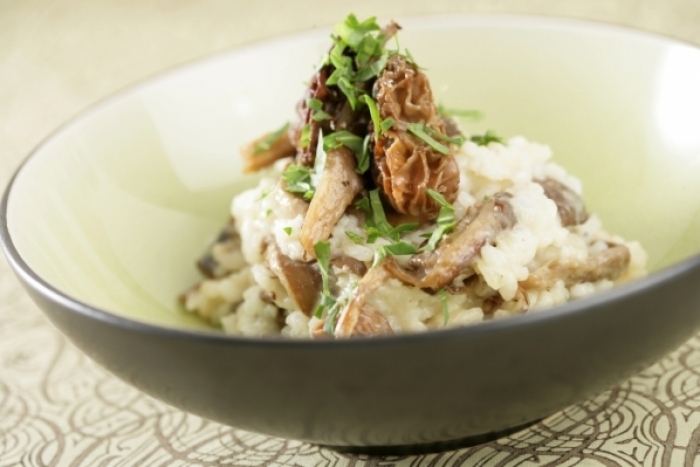 Recette de risotto aux champignons frais et morbier facile et rapide