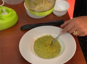 Purée courgettes parmesan/basilic pour 1 personne