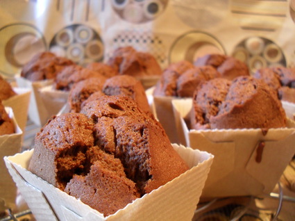 Recette de petits muffins au chocolat aux pépites de framboises
