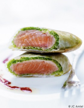 Croustillant de saumon frais au chou vert pour 4 personnes ...