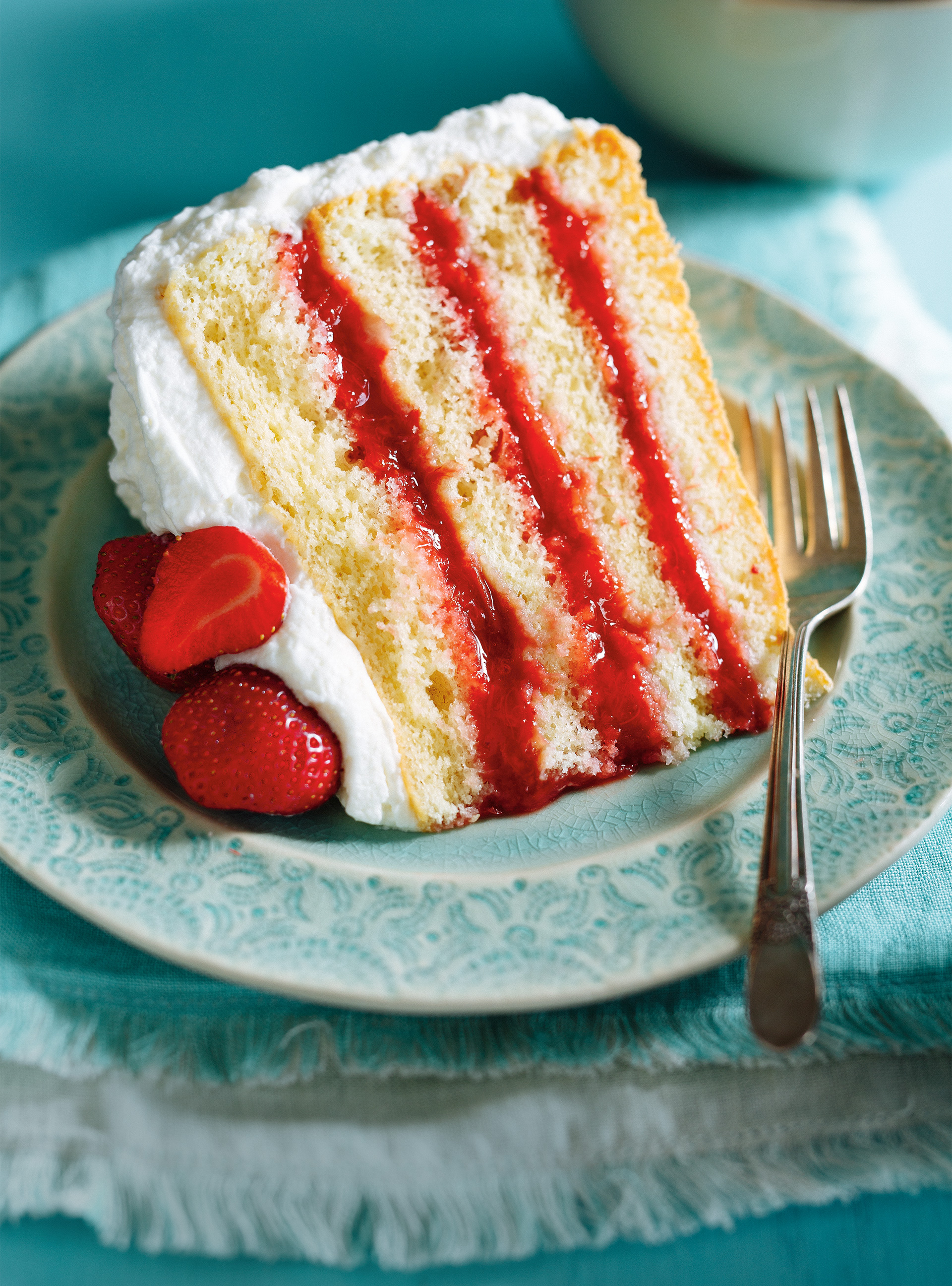 Gâteau vanille fraises-rhubarbe | ricardo