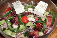 Recette de salade grecque, horiatiki salata