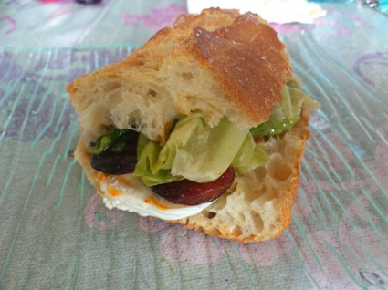 Recette de sandwich chorizo-chèvre
