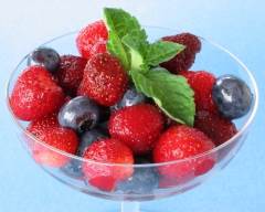 Recette coupe de fraises et bleuets