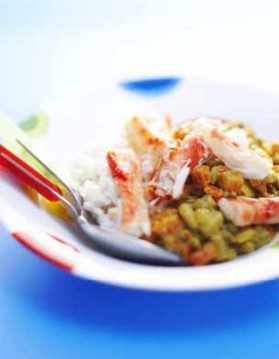 Macédoine crabe-curry pour 6 personnes