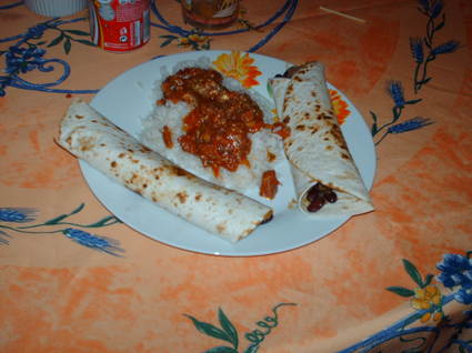 Burritos mexicain au tabasco