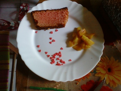 Recette de cake rose aux pralines