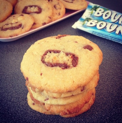 Recette de cookies bounty-chocolat blanc