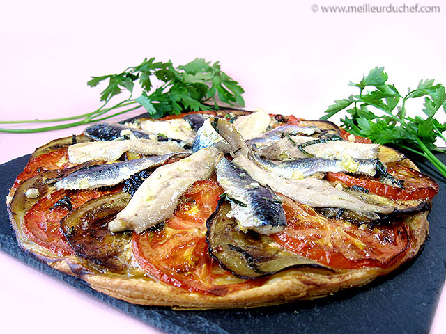 Tarte tiède aux sardines et aubergines  fiche recette avec photos ...
