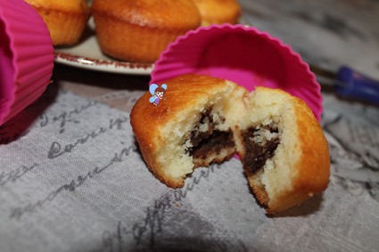 Muffins noix de coco coeur chocolat