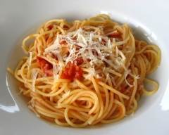 Recette spaghetti all'amatriciana pauvre en sel
