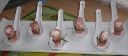 Recette de cuillères gorgonzola-bacon