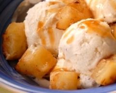 Recette ananas rôti et sa glace à la vanille