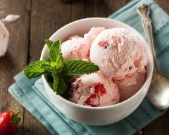 Recette glace à la fraise sans sorbetière