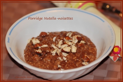 Recette de porridge au nutella