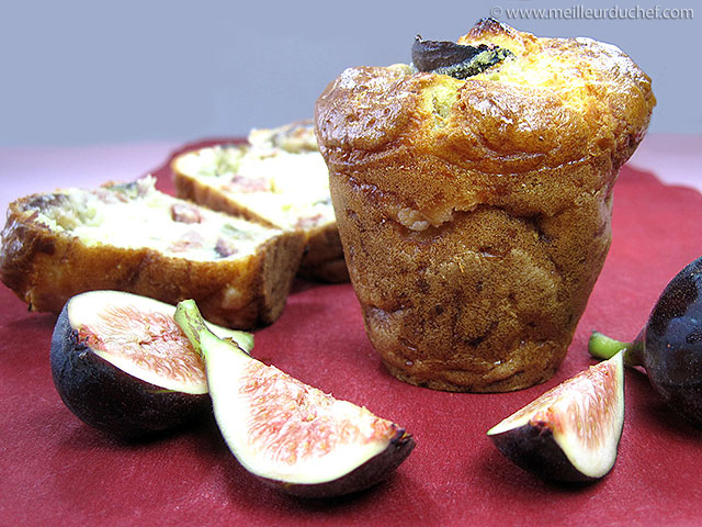 Muffin jambon et figues  fiche recette illustrée  meilleurduchef.com