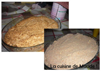 Recette de crumble au biscuit rose