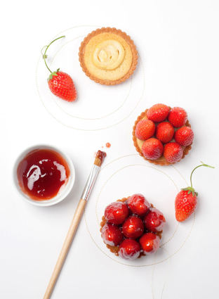 Recette de tartelette aux fraises à la crème d'amandes